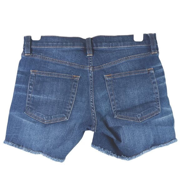 J Crew Low Rise Indigo Cut Off Jean Shorts 24 - Picture 3 of 6